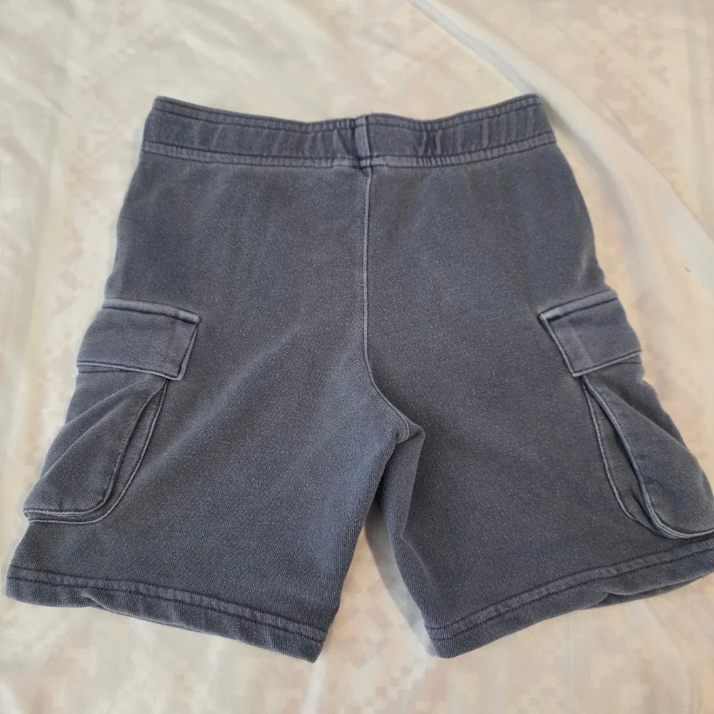 Janie and Jack Boys Cargo Sweat Shorts Kids Size 5 Blue Cotton Blend Pull On